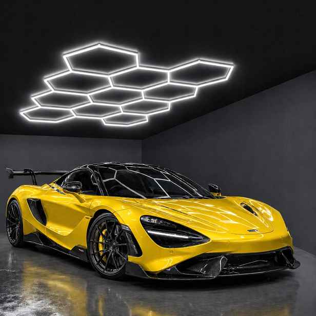 Led lampa Hexagon 11X 315x229 Cm detailingová dílna auto silné stropní