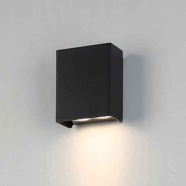 Monto, Moderní černá nástěnná lampa na fasádu do zahrady, Led, 389LM, 3000K