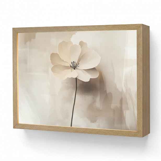 OnlyWow NÁSTĚNNÁ LAMPA S AKUMULÁTOREM Květina - béžová - barva - stín 40x30 cm