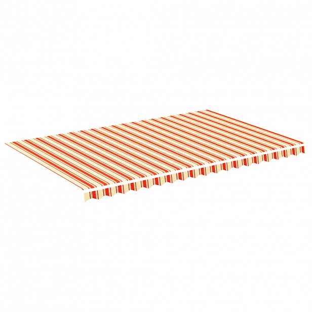 vidaXL Náhradní plachta na markýzu žlutá a oranžová 500 x 300 cm polyesterová