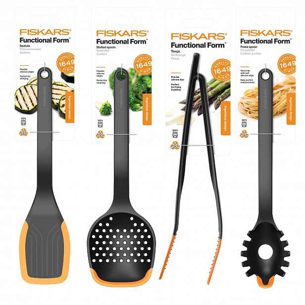 Fiskars Kuchyňská sada na vaření Stěrka Lžíce 2ks Kleště