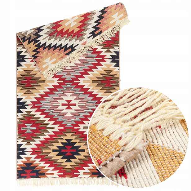 Koberec Boho Kilim tkaný 80 x 150 cm Aztécký