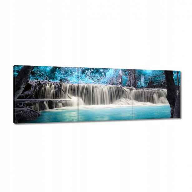 Obrazy 120x40 Tyrkysový vodopád