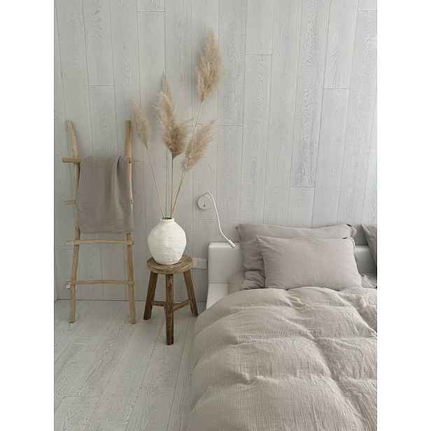 Béžové mušelínové povlečení na jednolůžko 135x200 cm Plain Muslin – Butter Kings
