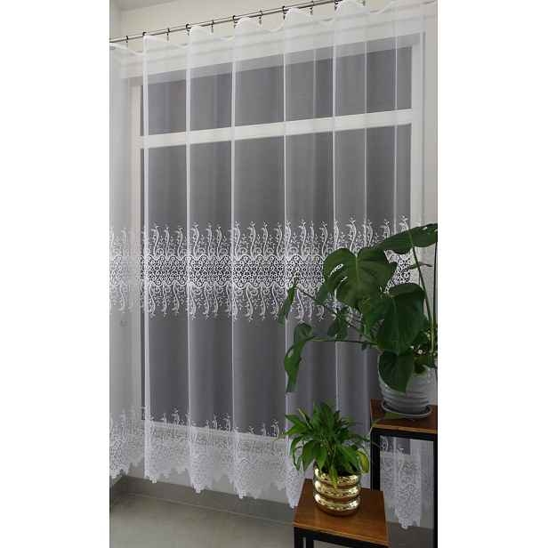 Mg Záclona žakár 30569 Bílá 250x250 cm hotová s páskou M