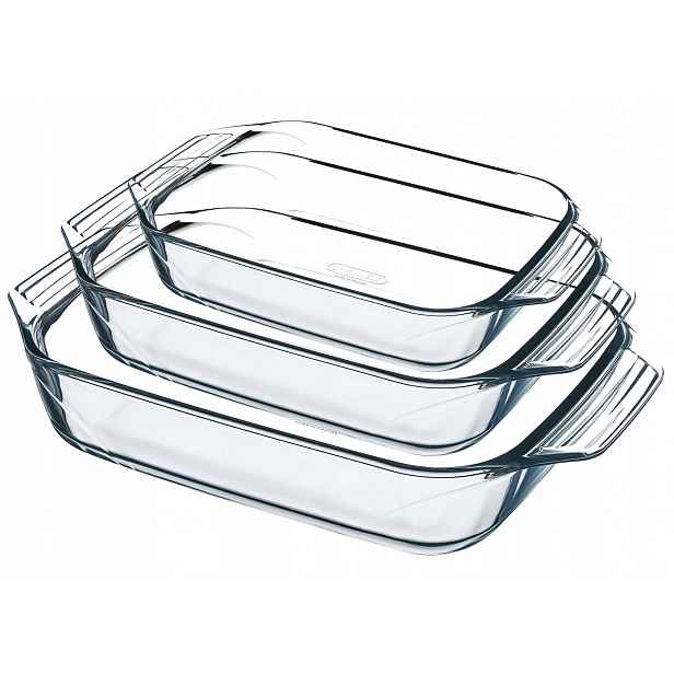 Sada 3 x žáruvzdorná nádoba na lasagne Pyrex 2,1 L 2,9 L 3,8 L