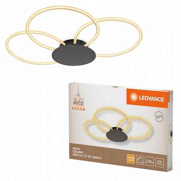stropní svítidlo Led Dekorativní 21W 2200lm 3000K Šedá Decor
