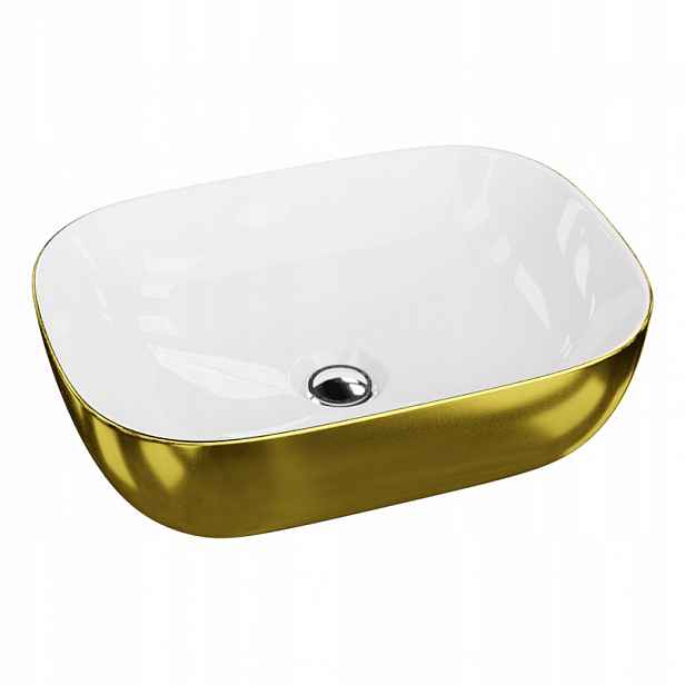 Umyvadlo na desku Costa Gold/white – Elegantní styl a funkčnost
