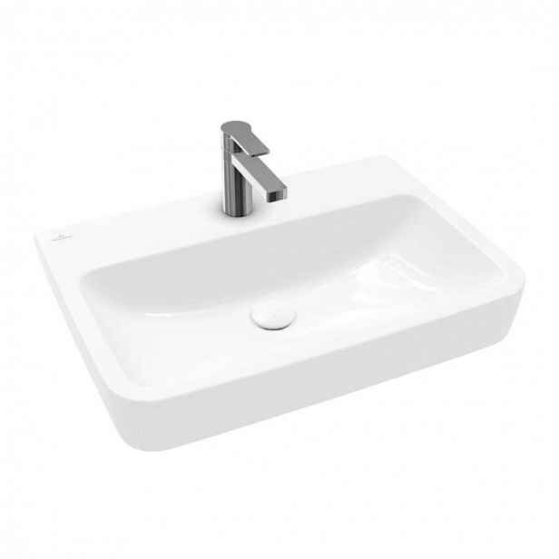 Villeroy & Boch O.novo - Umyvadlo na desku, 65x46 cm, bez přepadu, otvor pro baterii, CeramicPlus, alpská bílá 4A41KLR1