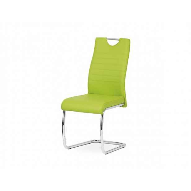 Jídelní židle zelená / chrom