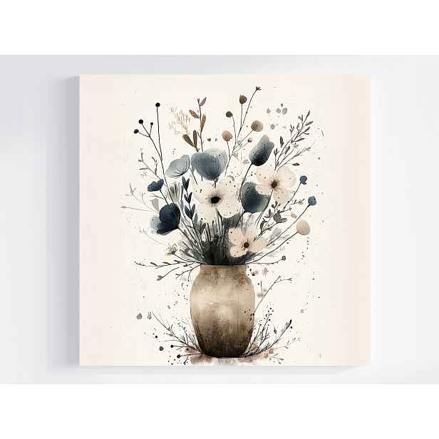 Obraz Na Plátně Canvas Grafika Akvarel Dekorace Květiny Kytice 50x50