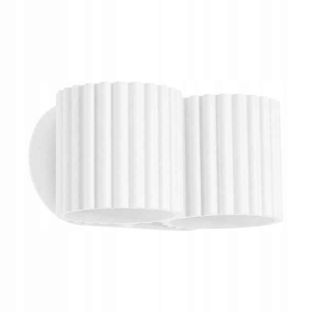 Sollux Lighting Aura nástěnné svítidlo bílé rýhované 2xG9 8W