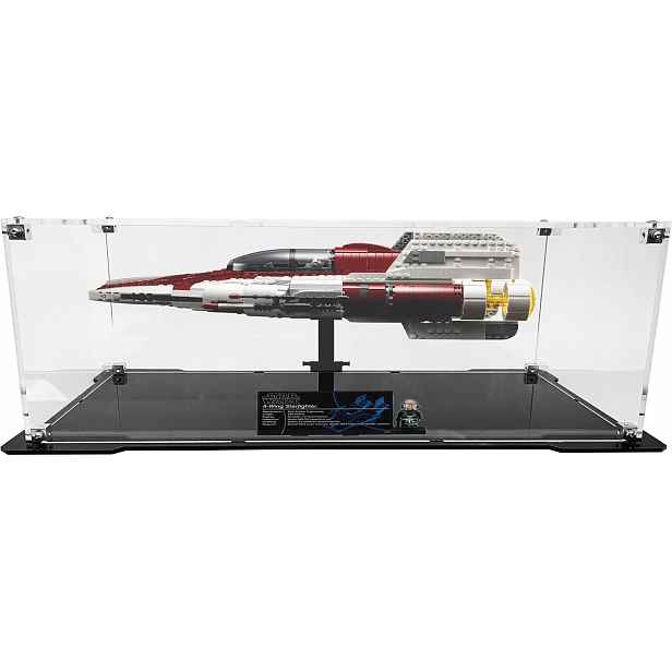 Vitrína s černou základnou pro stavebnici Lego 75275 Star Wars Stíhačka A-wing