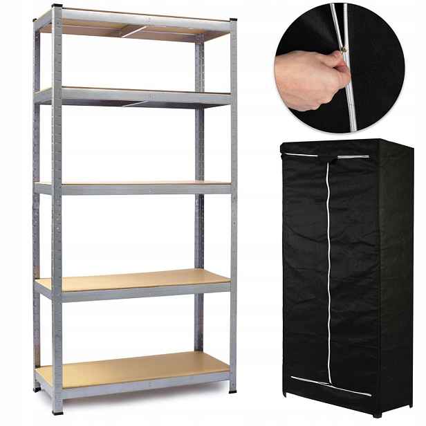Kovový skladový regál 180 x 90 x 40 cm Humberg HR-812 obal Zdarma