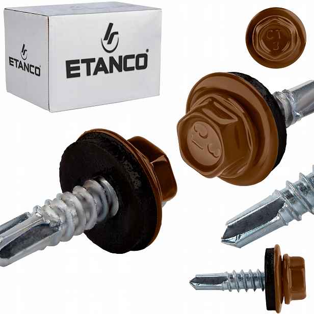 Samovrtné šrouby do kovu 3 mm 4,8 x 19 mm Ral 8003 250 ks Etanco GT3 Z14