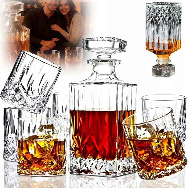 Karafa 6 Sklenice 920 ML Na Whisky Jako Dárek K Narozeninám Muže