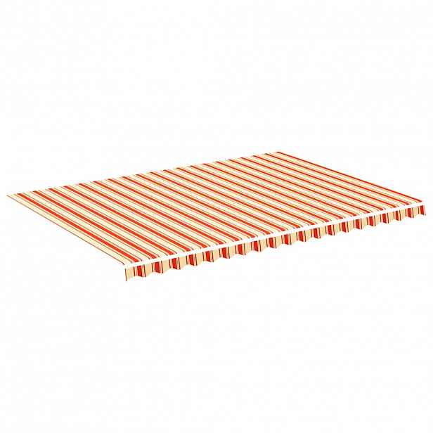 vidaXL Náhradní plachta na markýzu žlutá a oranžová 500 x 350 cm polyesterová