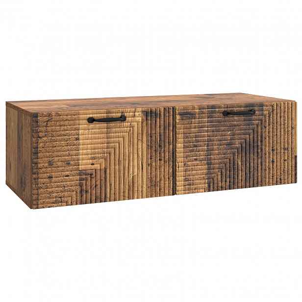 vidaXL Nástěnná TV skříň Staré dřevo 98 x 41 x 30 cm Kompozitní dřevo
