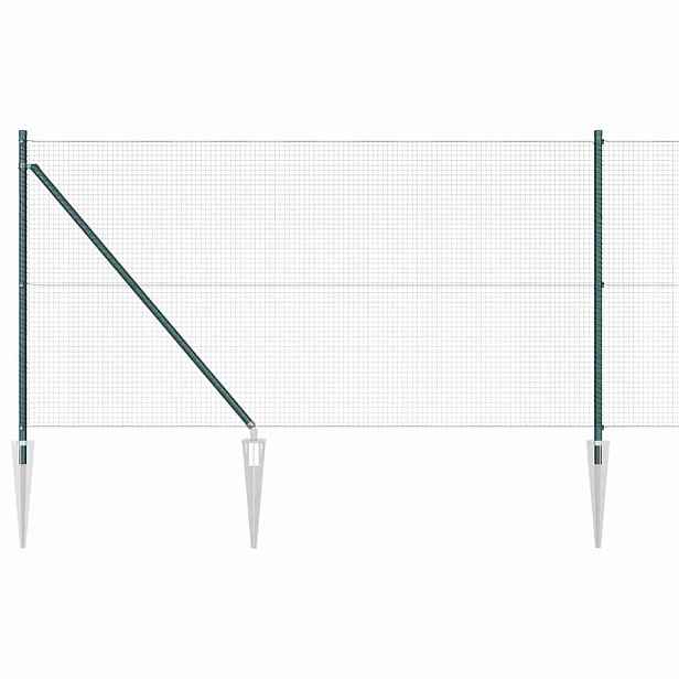 vidaXL Svařované drátěné ploty s hroty 10 x 1 m Ocel potažená PVC
