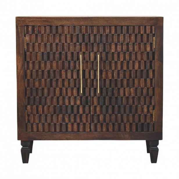 Artisan Furniture KONFERENČNÍ stolek s povrchovou úpravou Amber-Oak, zaoblené nohy, hnědý