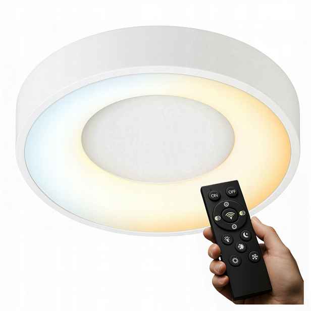 Lampa Stropní Svítidlo stropní Led Stmívatelná 30 cm 30 W Kulatý Bílá Dálkový Ovladač 3 Barvy