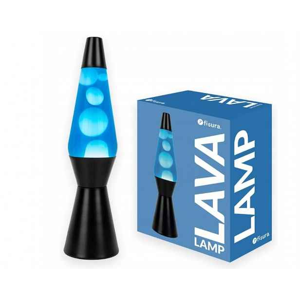 Lávová lampa magma Lava Lawa lampička 0393 Černá Modrá 41 cm magmatická Fisu