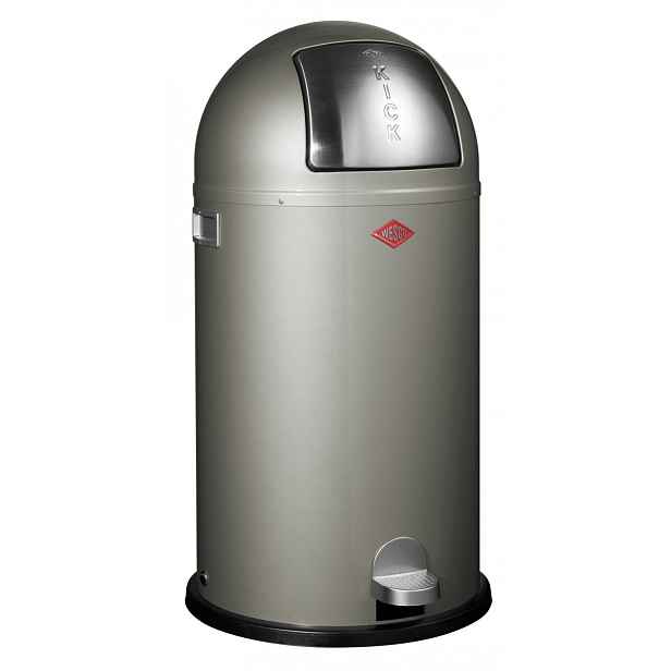 Odpadkový koš Wesco Kickboy 40 l stříbrný metalický s pedálem ocel