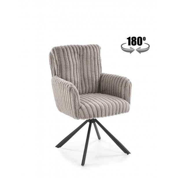 Otočná jídelní židle K572, šedá