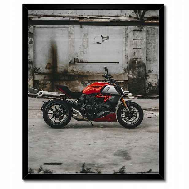 Plakáty v rámu 40x50 Červené Ducati Motocykl
