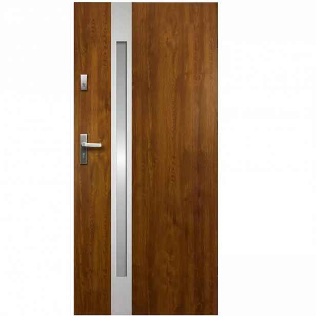 Vchodové dveře Temida SL P55 90L zlatý dub 2070x1000x55 mm