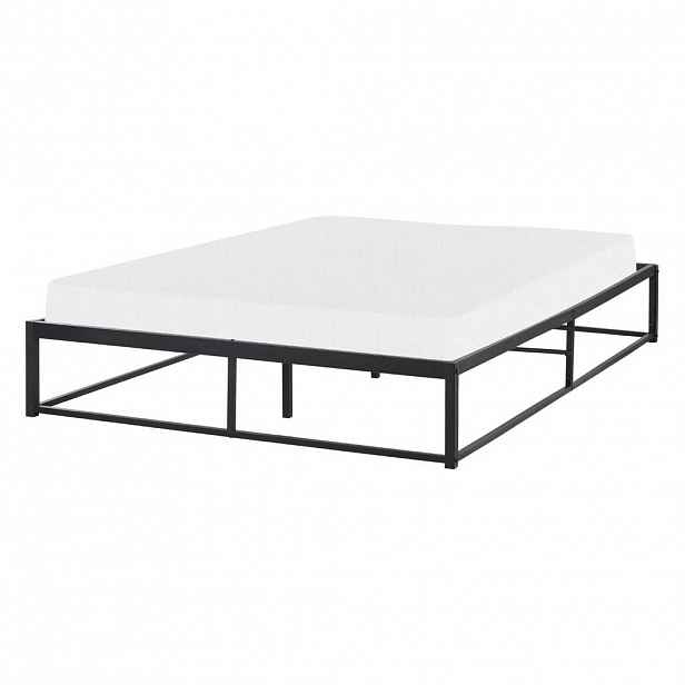 Beliani POSTEL s roštem 140/200 cm Černá Viry