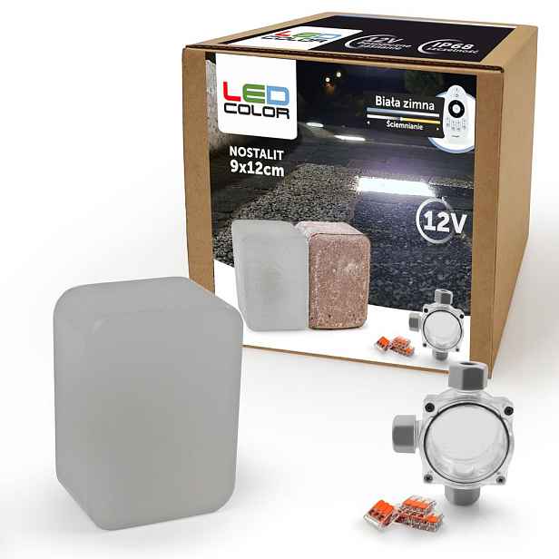 Led nájezdové svítidlo 12V Kostka IP68 9x12 Bz 5300K