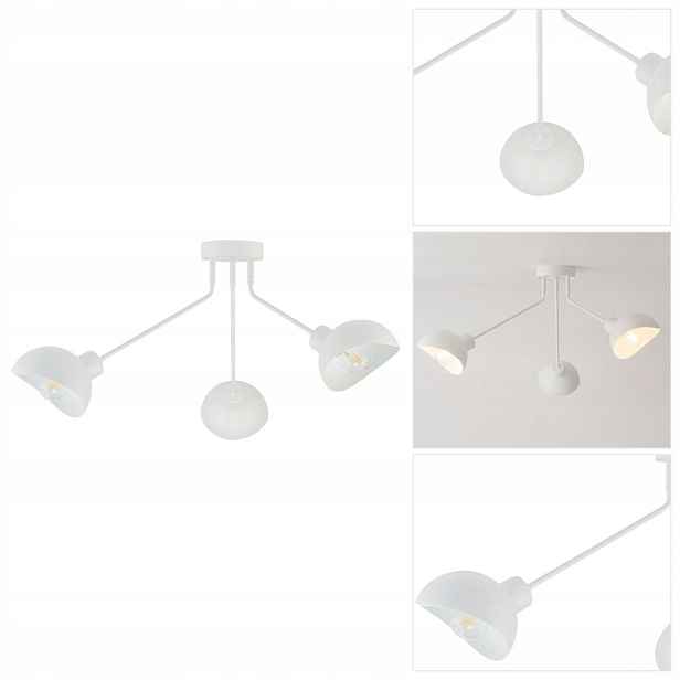 Stropní Svítidlo bílý Roy moderní jemný lesk nad jídelní stůl Sigma Lighting
