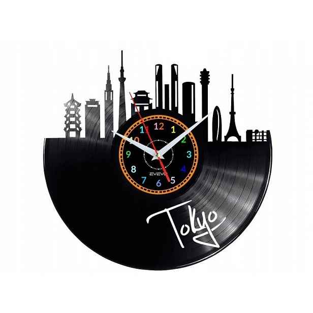 Tokyo Dárek Originální dekorace do domu Hodiny z vinylové desky