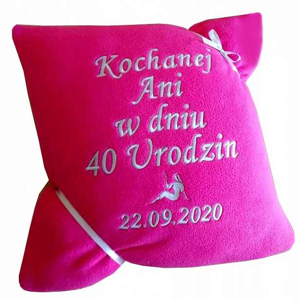 Dárek k 40. Narozeninám, čtyřicítka pro ženu, muže, Polštář s výšivkou