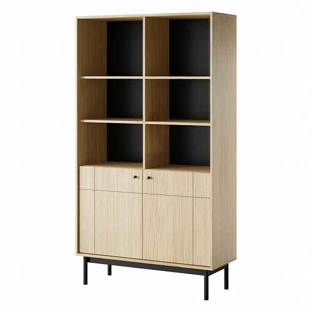 Komodee Vysoký stojanový regál Dieppe Dub Linea Skandinávský styl
