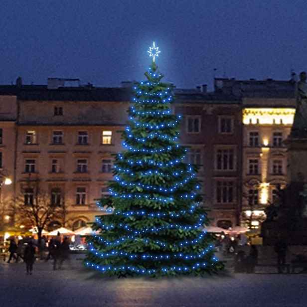 LED světelná sada na stromy vysoké 9-11 m, modrá