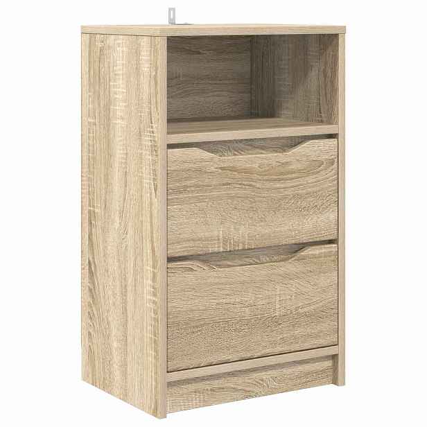 vidaXL Noční stolek Dub sonoma 40 x 30 x 67 cm Kompozitní dřevo