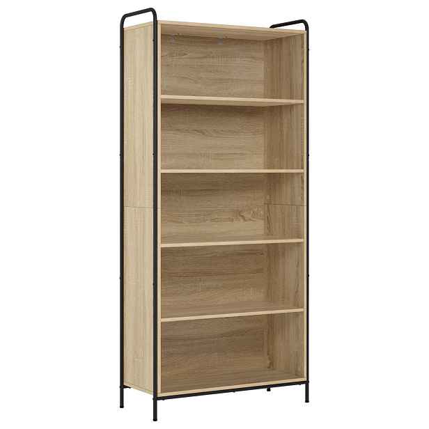 vidaXL Knihovna 55,5 x 33 x 174 cm Kompozitní dřevo Dub sonoma