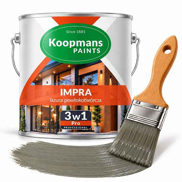 Lazura na dřevo Koopmans Impra 3v1 229 grafit sibiřský 2.5 l