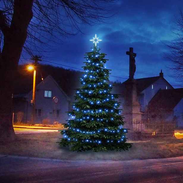 LED světelná sada na stromy vysoké 3-5 m, modrá