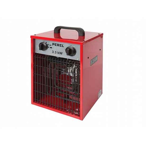 Stavební elektrický ohřívač Termoventilátor Farelka Perel 3300 W červený