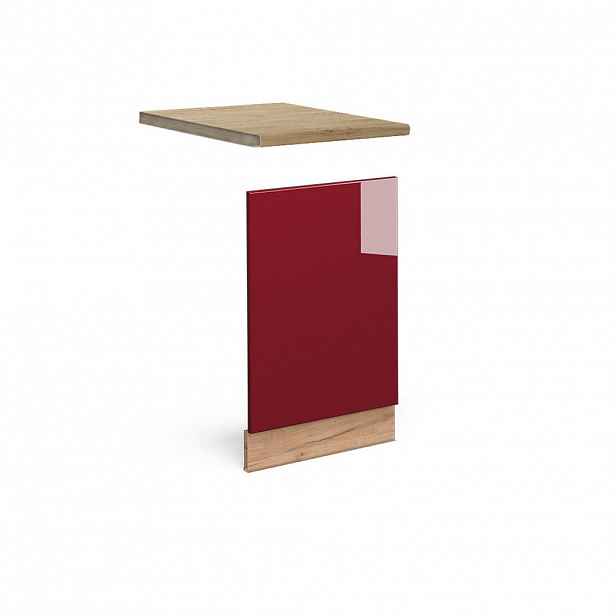 Vicco PŘEDNÍ PANEL Fame-Line Bordó červená vysoký lesk 45 cm , PD Dub