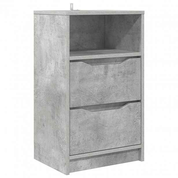 vidaXL Noční stolek Betonově šedá 40 x 30 x 67 cm Kompozitní dřevo