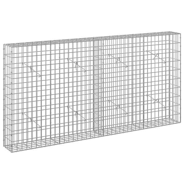 vidaXL Gabion s drátem 3,5 mm a síťkou 5x10 cm 200x20x100 cm