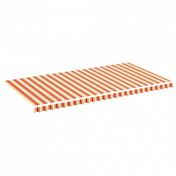 vidaXL Náhradní plachta na markýzu žlutá a oranžová 600 x 300 cm polyesterová