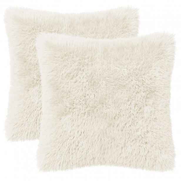 vidaXL Povlak na polštář 2 pcs HEERLEN Bílá 30 x 30 cm PV fleece