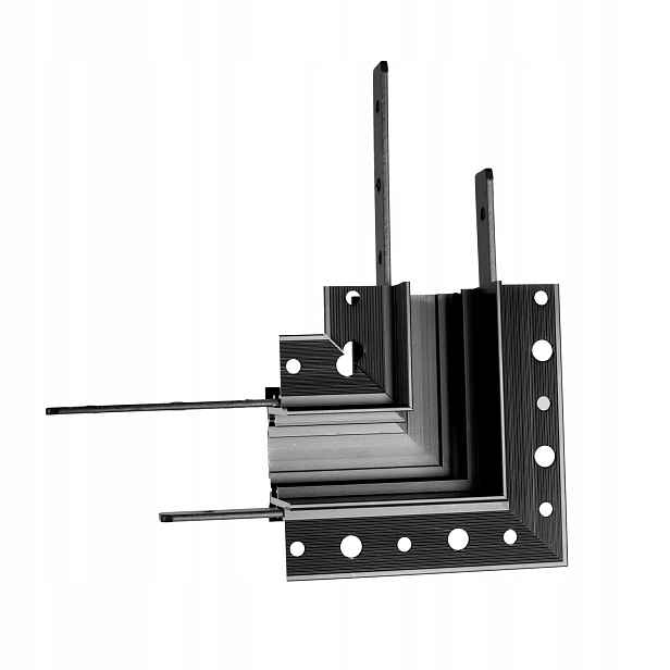 Úhelník 90° strop/stěna, černý, Maxlight, pro kolejnice MT0006/MT0007