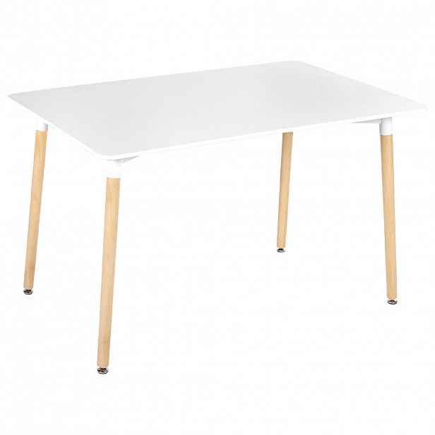 Beliani JÍDELNÍ STŮL 120/80/75 cm Bílý, Světle hnědý Obdélníkový Newberry