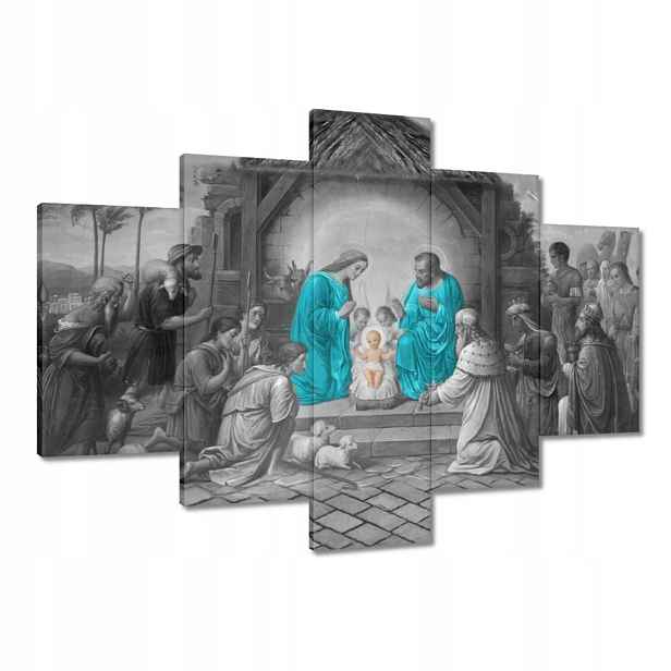 Obrazy 150x105 Svatá rodina tyrkysová